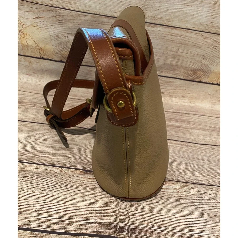 Coach Sheridan Stewart Bag Taupe‎ Brown Leather Crossbody Vintage Pre 1994